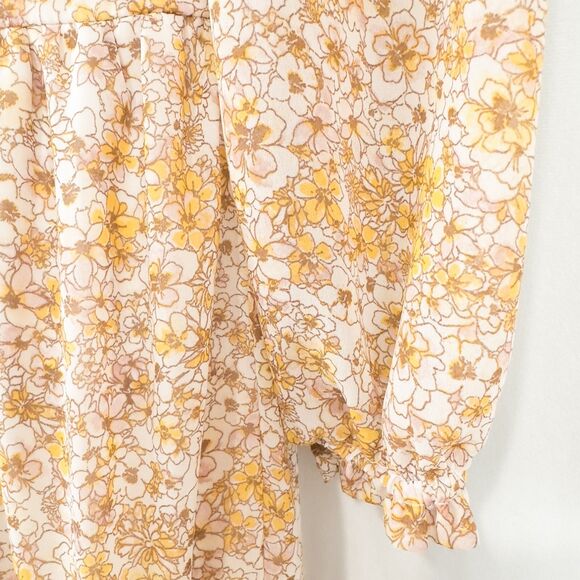 Sincerely Jules Floral Tiered Ruffle Midi Dress Small Smocked Cottage Prairie - Picture 9 of 16